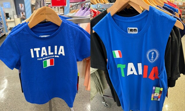 Mercancía de la Selección de Italia. (Foto: Eric Fong)
