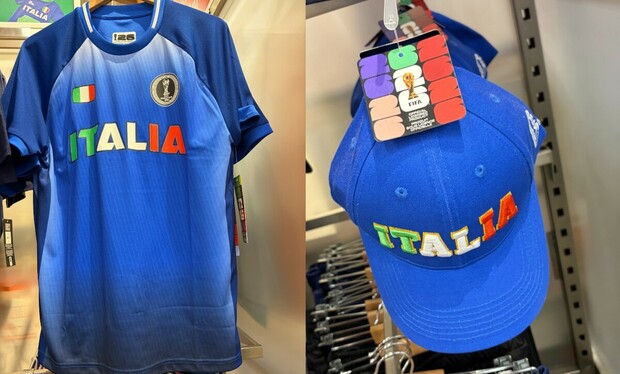 Siguen playeras y gorras de la Selección de Italia en tiendas. (Foto: Eric Fong)