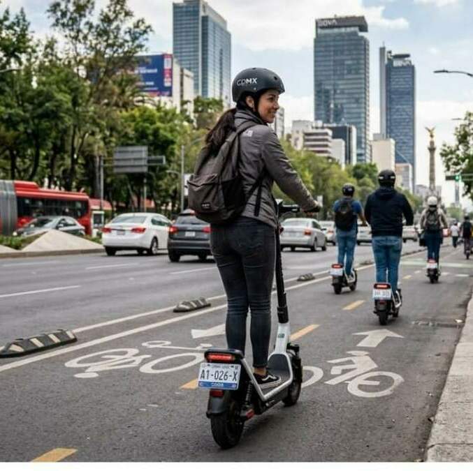 Placas y licencia para scooters eléctricos en CDMX: todo lo que debes saber para 2026 (FOTO: IA Gemini)