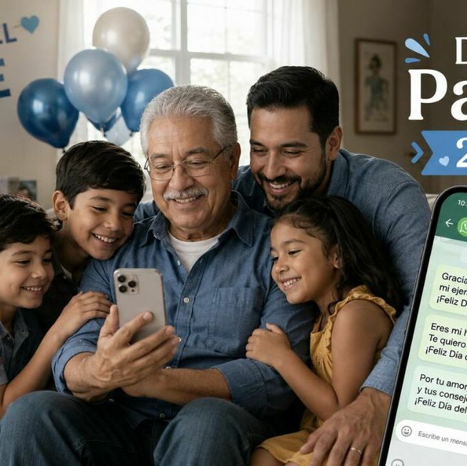Manda tus mejores frases y deseos por WhatsApp HOY 21 de junio en el Día del Padre 2026. (ChatGPT).