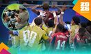 La pedida de matrimonio en pleno Mundial. (Foto: Mexsport/ @enunabaldosa)
