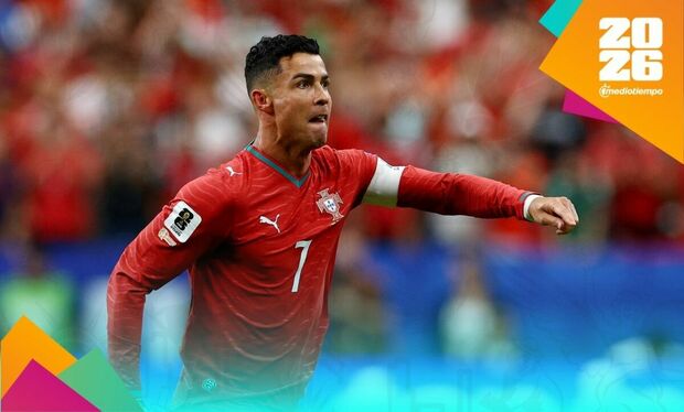 Cristiano Ronaldo anota el primer gol del partido entre Portugal y Uzbekistán | Foto: Reuters