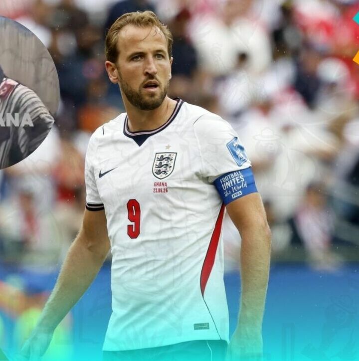 Harry Kane se fue sin anotar ante Ghana después del embrujo | Foto: EFE, Captura