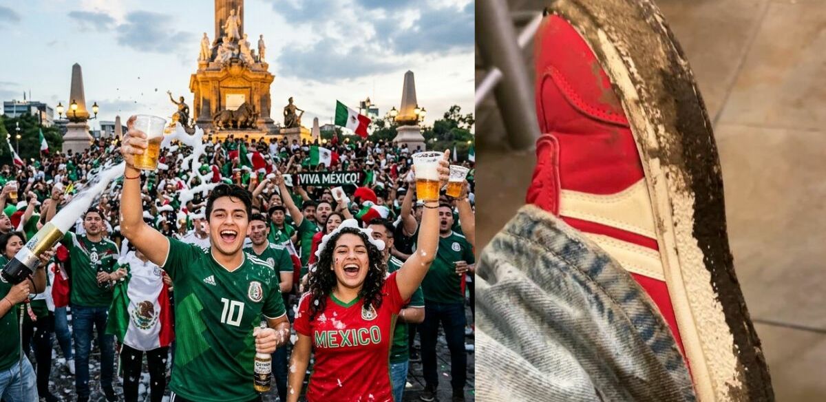 ¿Cómo limpiar tus tenis después de ir a festejar al Ángel? | Foto: Gemini y Foto: Marlene Peña