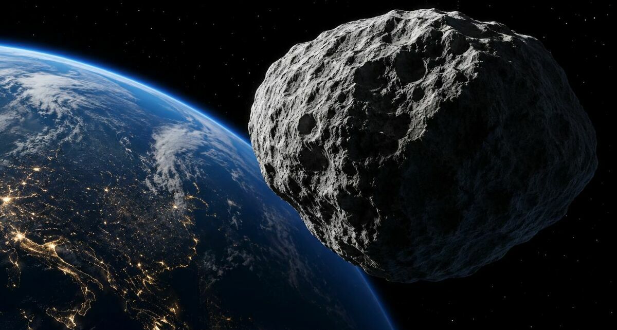 El asteroide (152637) NC1 1997 pasará cerca de la Tierra y está será su trayectoria. Foto: ChatGPT
