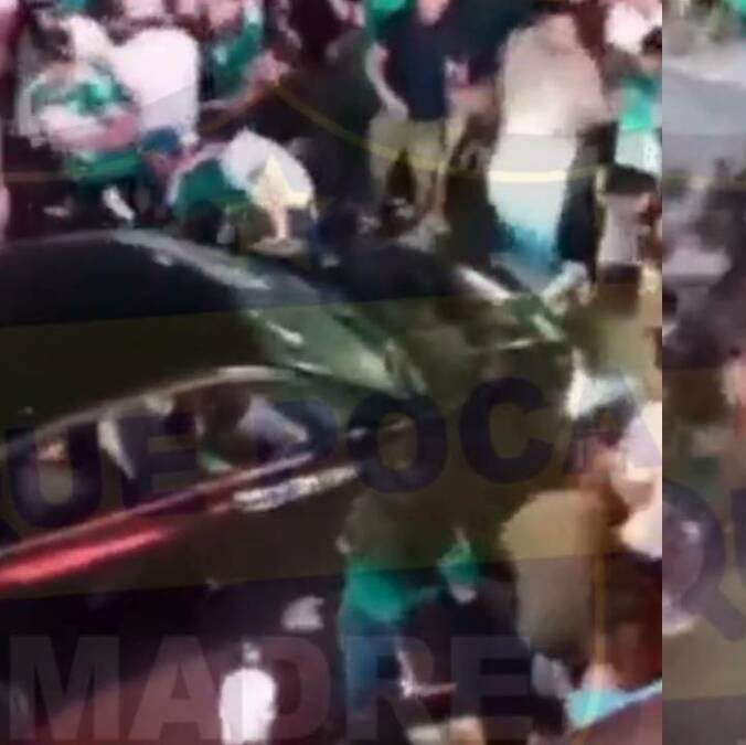Los festejos por el triunfo de México se vieron manchados por este incidente (Captura)