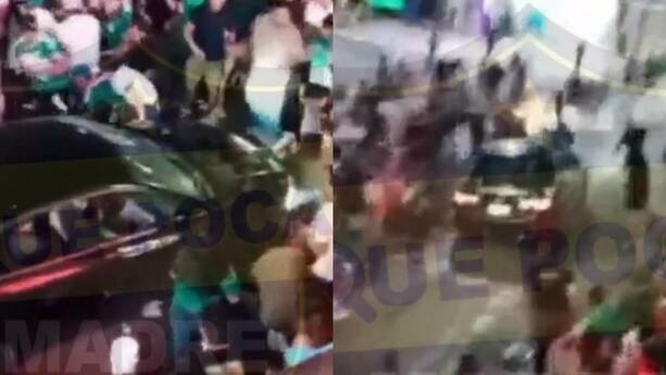 Los festejos por el triunfo de México se vieron manchados por este incidente (Captura)