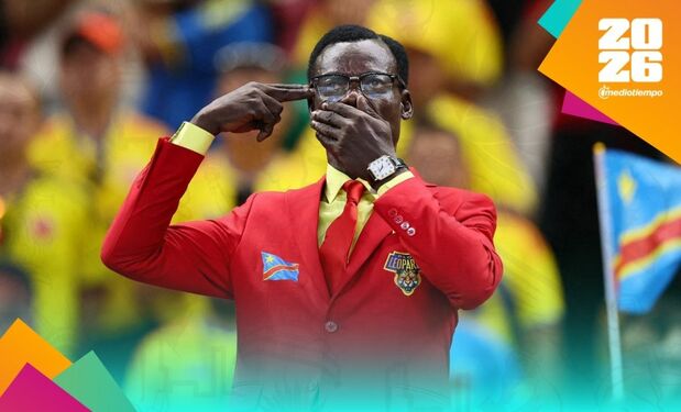 Lumumba Vea asistió al partido entre RD del Congo y Colombia en el Estadio Guadalajara (Fotografía: Reuters)