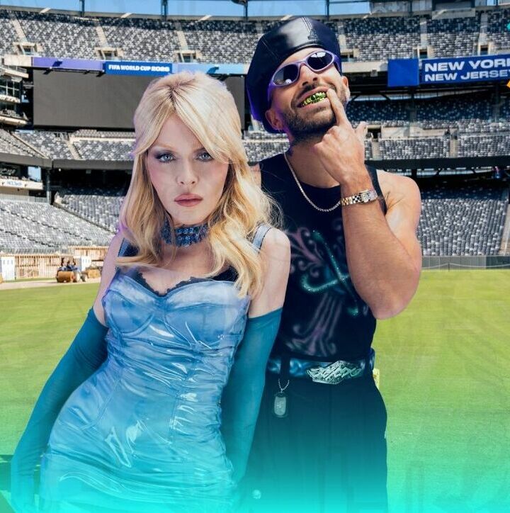 ¿Feid y Madonna se presentarán en la final del Mundial 2026? | Foto: Reuters e Instagram de Madonna y Feid