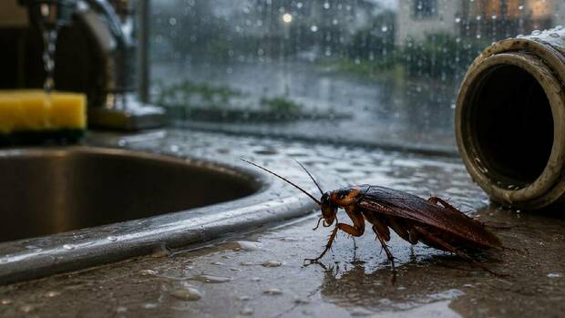 La temporada de lluvias puede atraer cucarachas / Chatgpt