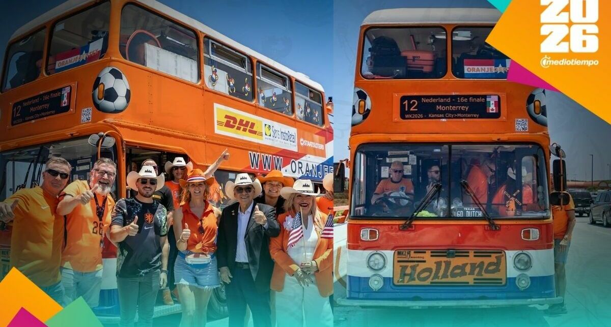 Samuel García fue a recibir a aficionados y al Orange Bus. (Foto: Samuel García)
