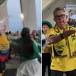 El aficionado ecuatoriano se mostró molesto con la seguidora mexicana. (Foto: captura de pantalla)