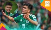 Gilberto Mora protagonizó divertido momento con Julián Quiñones en el protocolo del México vs. Ecuador | Foto: Imago7, Captura