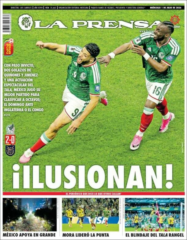 Portada La prensa (kiosko.net)