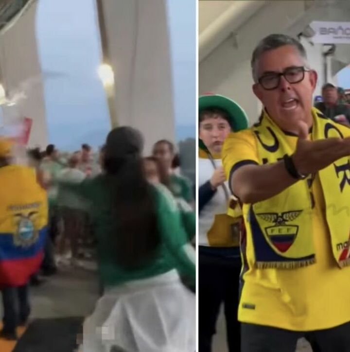 El aficionado ecuatoriano se mostró molesto con la seguidora mexicana. (Foto: captura de pantalla)
