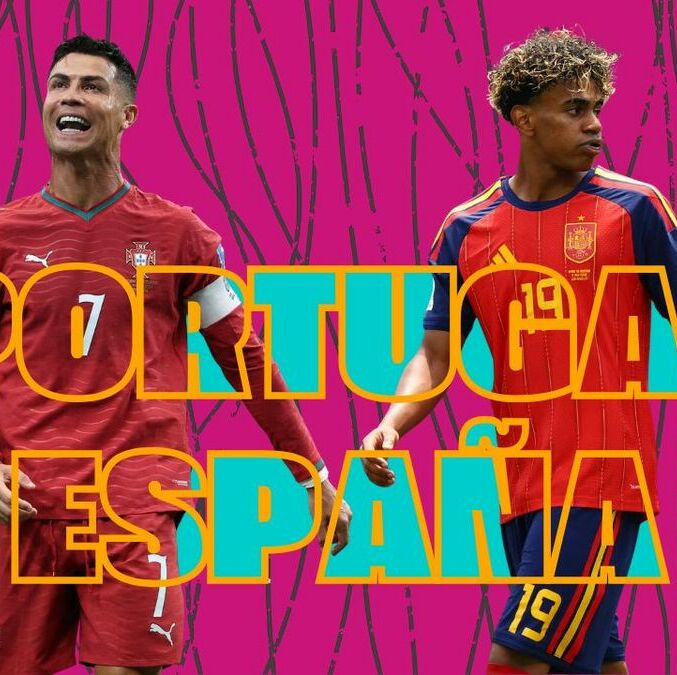 Cristiano Ronaldo y Lamine Yamal se enfrentarán en el Portugal vs. España (Reuters)