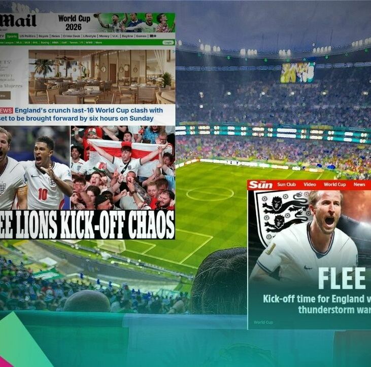 La prensa de Inglaterra informó del cambio de horario del méxico vs Inglaterra (Mexsport | Captura)