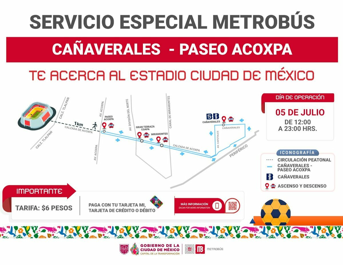 El horario de esta ruta comenzará a partir de las 12:00 horas. (@RosarioCastroE/X)