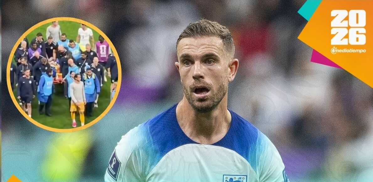Jordan Henderson se lesionó en los festejos de Inglaterra (Fotografía: Mexsport y captura de video)