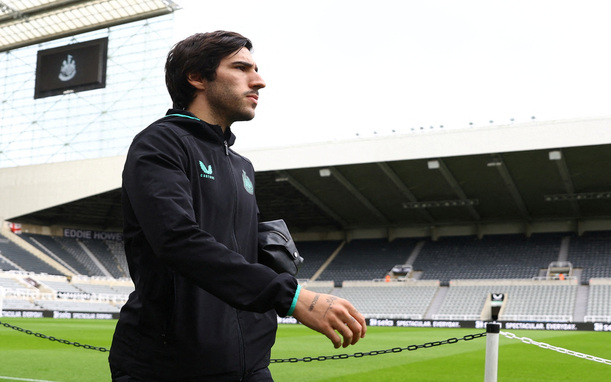 Tonali, jugador del Newcastle. (Reuters)