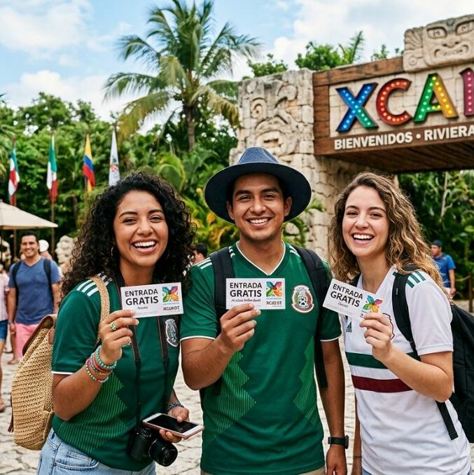 Xcaret regalará 150 mil entradas gratis por la participación de México en el Mundial 2026 | Foto: Gemini AI