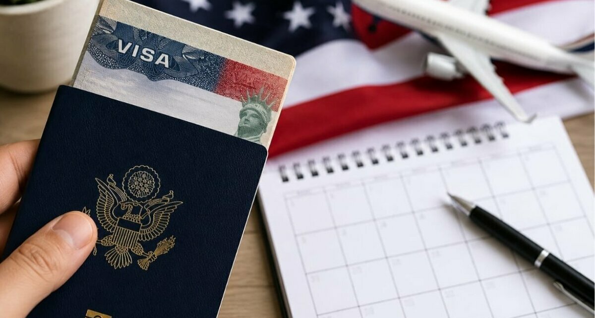 Visa americana de turista: cuánto tiempo puedes esperar para renovarla  (FOTO: Gemini IA)