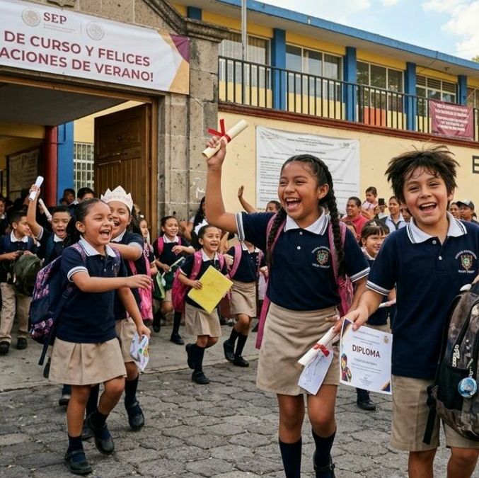 ¿Qué estados adelantaron el cierre del ciclo escolar 2025 - 2026 para el 10 de julio? Foto: Gemini
