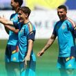 Gavi entrenando con España (Reuters)