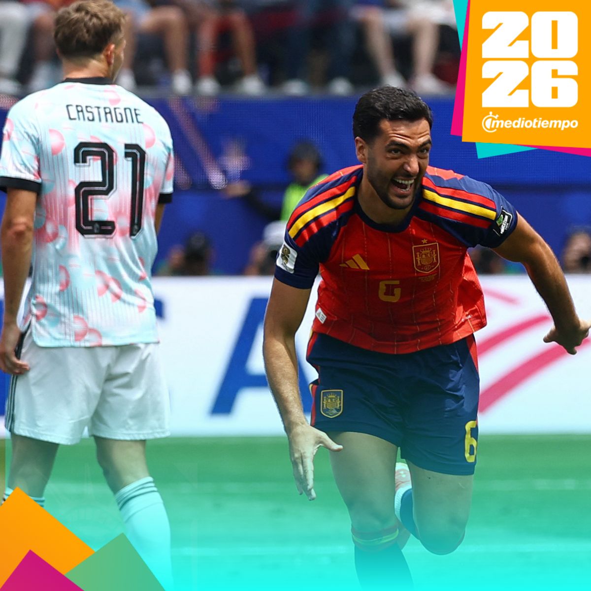 Mikel Merino anotó al 88' el 2-1 para España. (Foto: Reuters)