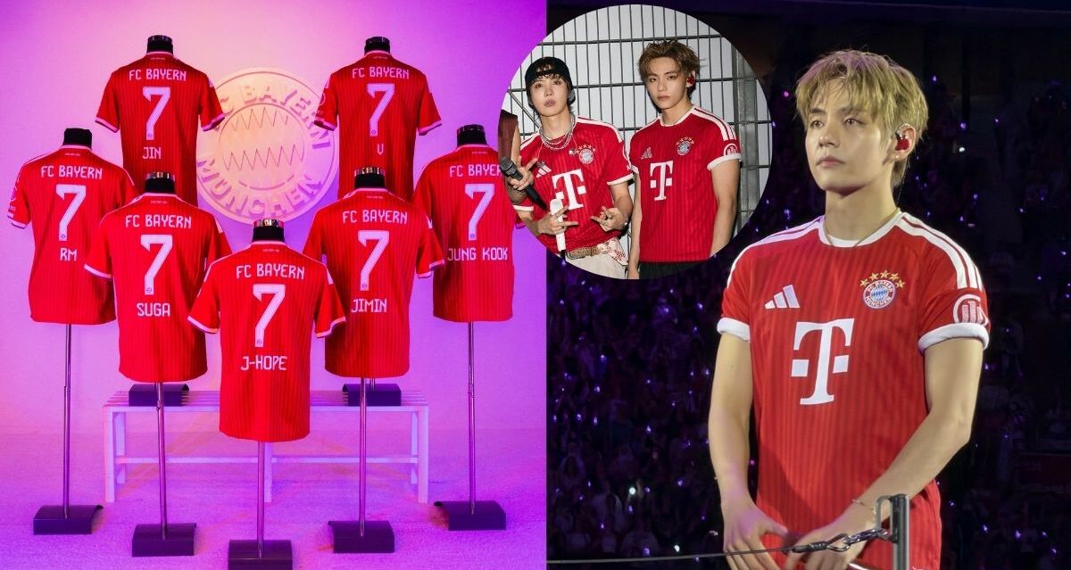 BTS presume el jersey del FC Bayern Múnich durante concierto| Foto: X  FC Bayern Múnich