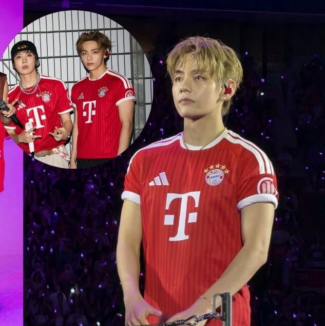 BTS presume el jersey del FC Bayern Múnich durante concierto| Foto: X  FC Bayern Múnich