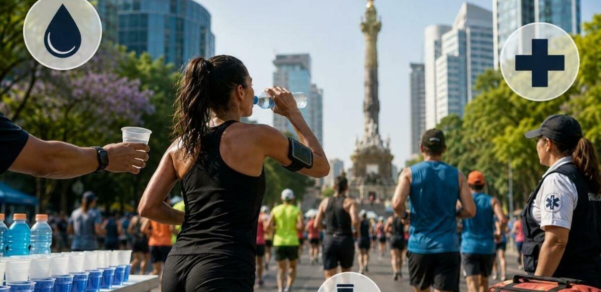 Medio Maratón CDMX 2026: esta es la ubicación de los servicios para corredores durante la carrera (FOTO: IA Gemini)
