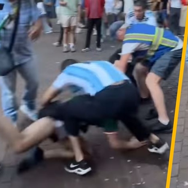 Un grupo de aficionados argentinos agredió a un mexicano (Instagram @luisxbarboza)