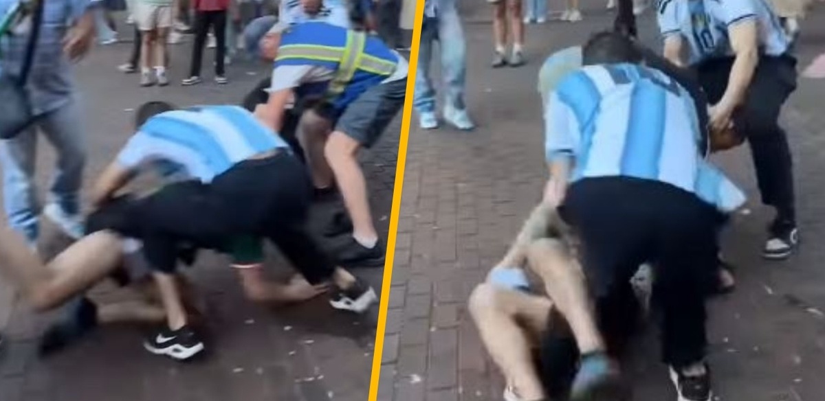 Un grupo de aficionados argentinos agredió a un mexicano (Instagram @luisxbarboza)