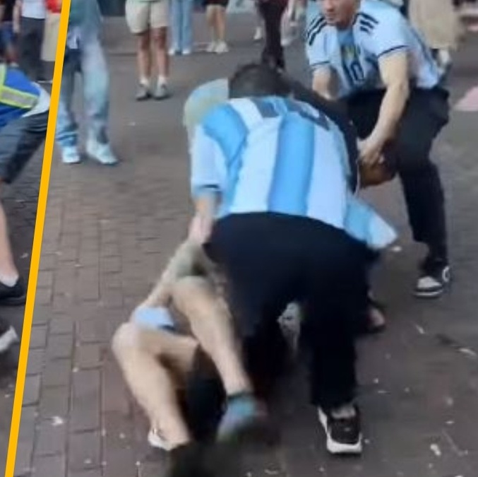Un grupo de aficionados argentinos agredió a un mexicano (Instagram @luisxbarboza)