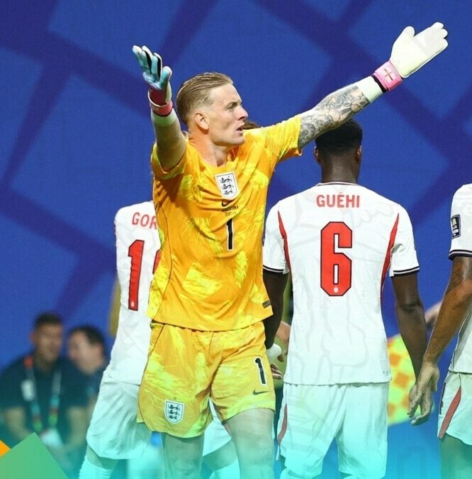 Jordan Pickford ante Argentina (Reuters)