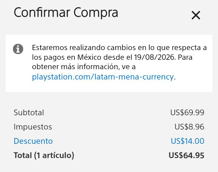 Los precios regionales de la Playstation Store llegarán el 19 de agosto del 2026. (@NotiPlay_)