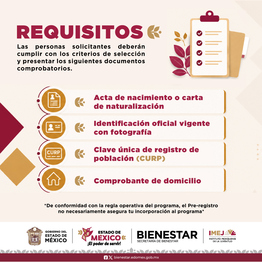 Estos son los documentos que necesitarás para tu pre-registro en línea. (@IMEJ_/X)