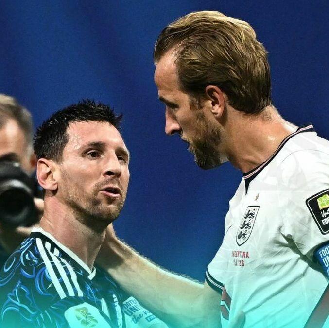 Lionel Messi y Harry Kane (Reuters)