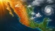 La Canícula coincidirá con otros fenómenos meteorológicos que provocarán contraste entre calor, lluvia y ciclones tropicales en México. Foto: ChatGPT