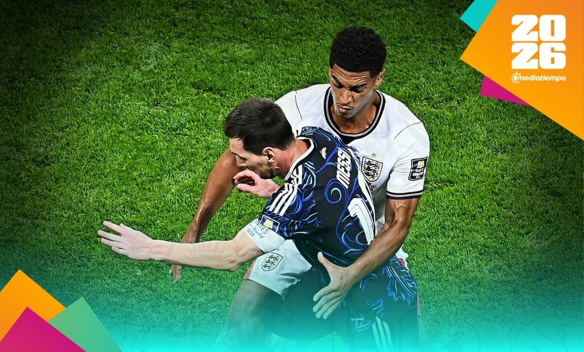 El pleito entre Bellinham y Messi. (Foto: Mexsport)