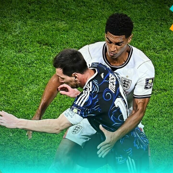 El pleito entre Bellinham y Messi. (Foto: Mexsport)