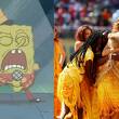 Hasta Bob Esponja salió en los memes (Reuters)