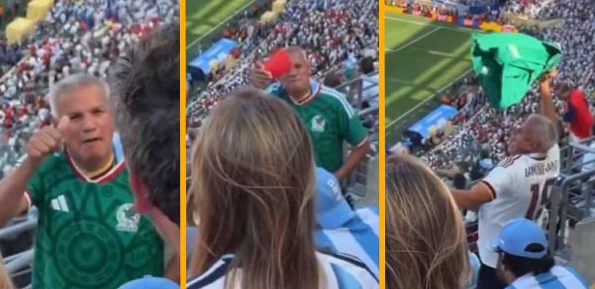 Un aficionado mexicano se volvió viral en la Final del Mundial (Captura X)