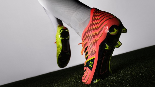 Detalles del calzado de Ferran Torres (Cortesía Under Armour)
