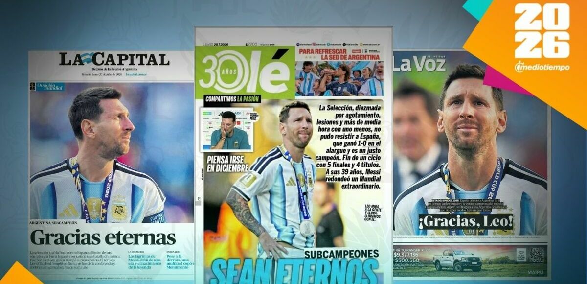 La prensa de Argentina agradeció a su selección tras derrota en Final (es.kiosko.net)