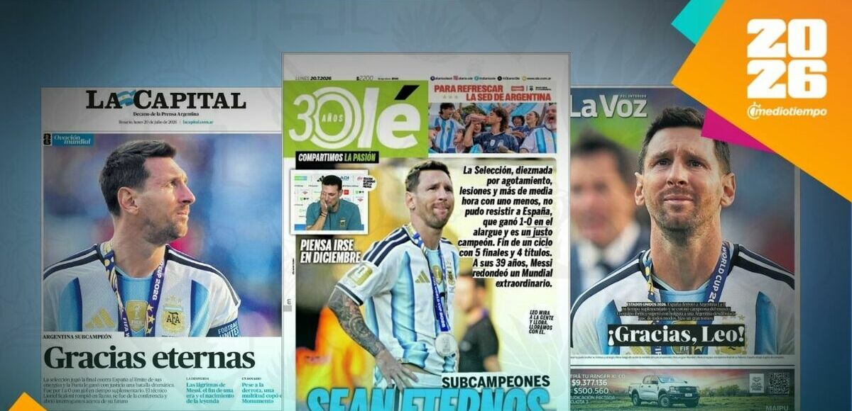La prensa de Argentina agradeció a su selección tras derrota en Final (es.kiosko.net)