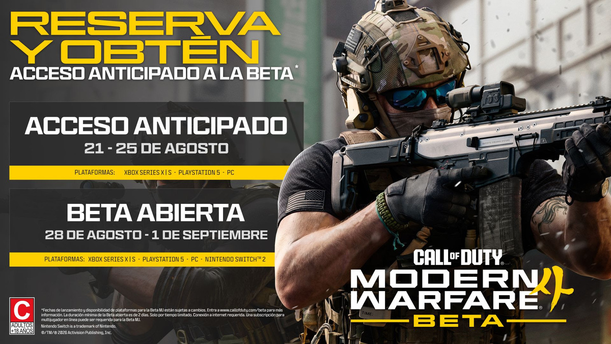 Del 21 al 25 de agosto será la Beta Anticipada, mientras que del 28 de agosto al 1 de septiembre será la Beta Abierta. (Cortesía)