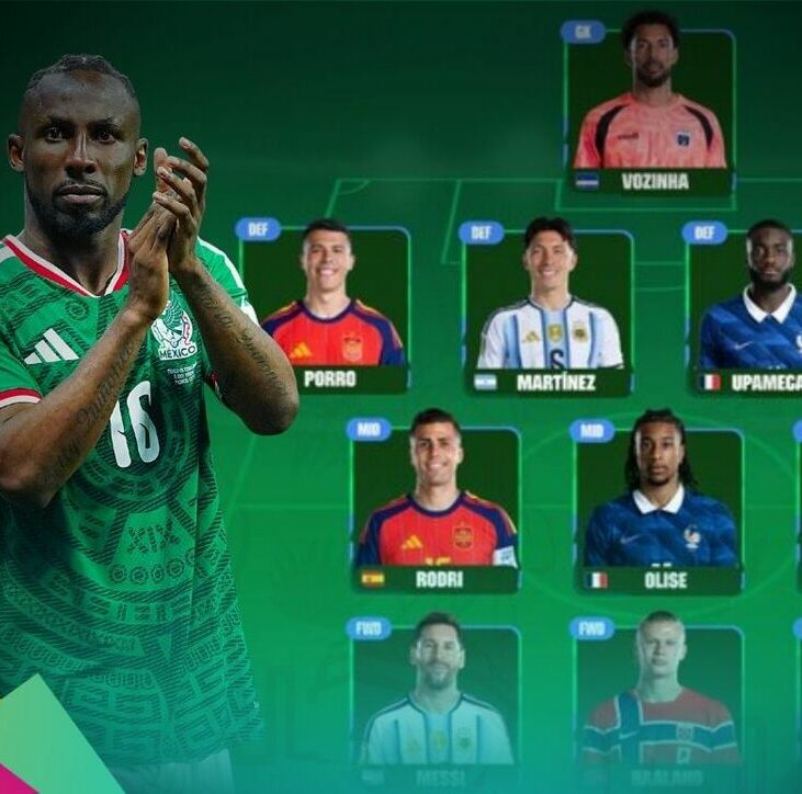 Julián Quiñones quedó fuera del XI ideal del Mundial 2026 (@FIFAWorldCup | Mexsport)