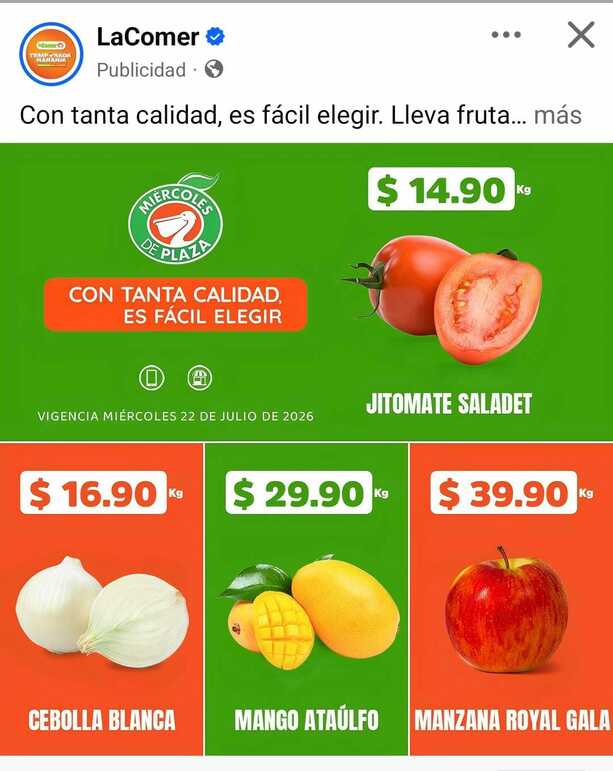 La Comer ofertas hoy 22 de julio 2026 | Foto: La Comer